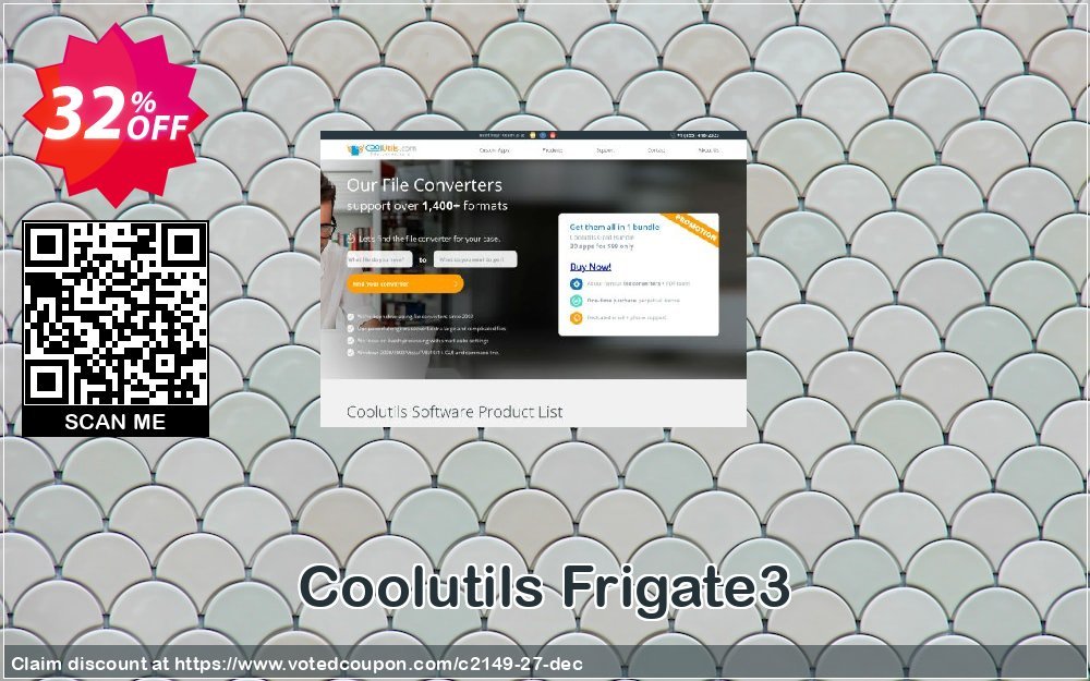 Coolutils Frigate3 Coupon, discount 30% OFF JoyceSoft. Promotion: 