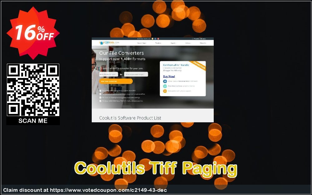 Coolutils Tiff Paging Coupon, discount 30% OFF JoyceSoft. Promotion: 