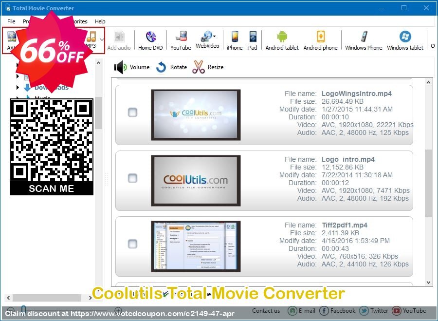 Coolutils Total Movie Converter Coupon, discount 30% OFF JoyceSoft. Promotion: 