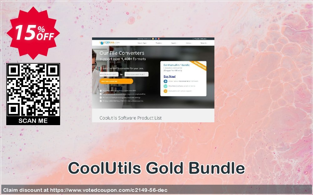 CoolUtils Gold Bundle Coupon, discount 30% OFF JoyceSoft. Promotion: 