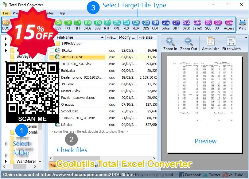 Coolutils Total Excel Converter Coupon, discount 30% OFF JoyceSoft. Promotion: 