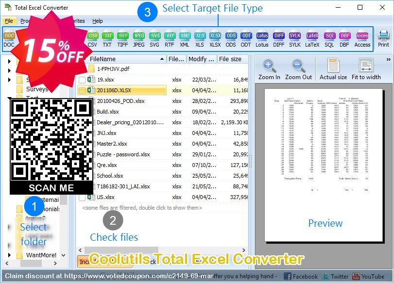 Coolutils Total Excel Converter Coupon, discount 30% OFF JoyceSoft. Promotion: 