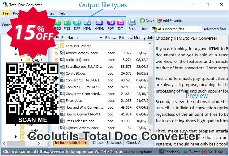 Coolutils Total Doc Converter Coupon, discount 30% OFF JoyceSoft. Promotion: 
