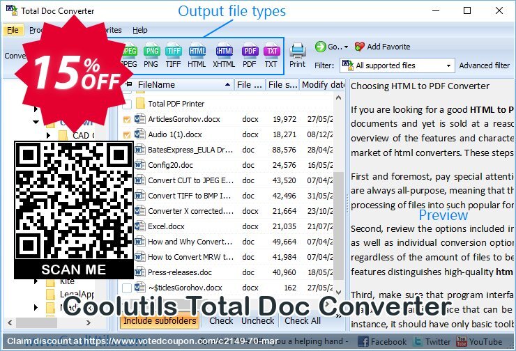 Coolutils Total Doc Converter Coupon, discount 30% OFF JoyceSoft. Promotion: 