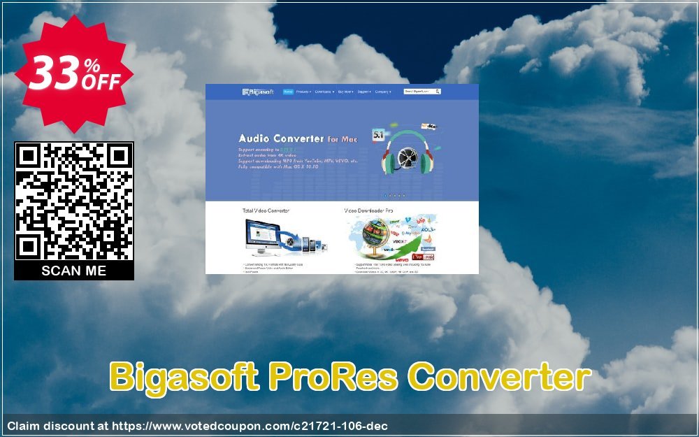 Bigasoft ProRes Converter Coupon, discount Bigasoft Coupon code,Discount , Promo code. Promotion: 1 year 30% OFF Discount , Promo code