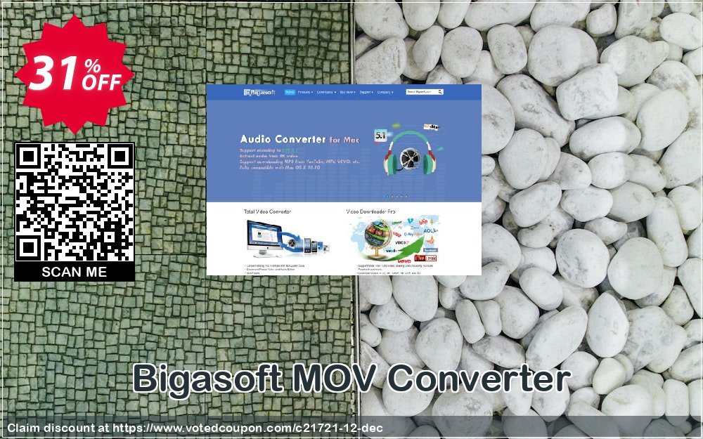 Bigasoft MOV Converter Coupon, discount Bigasoft Coupon code,Discount , Promo code. Promotion: 1 year 30% OFF Discount , Promo code