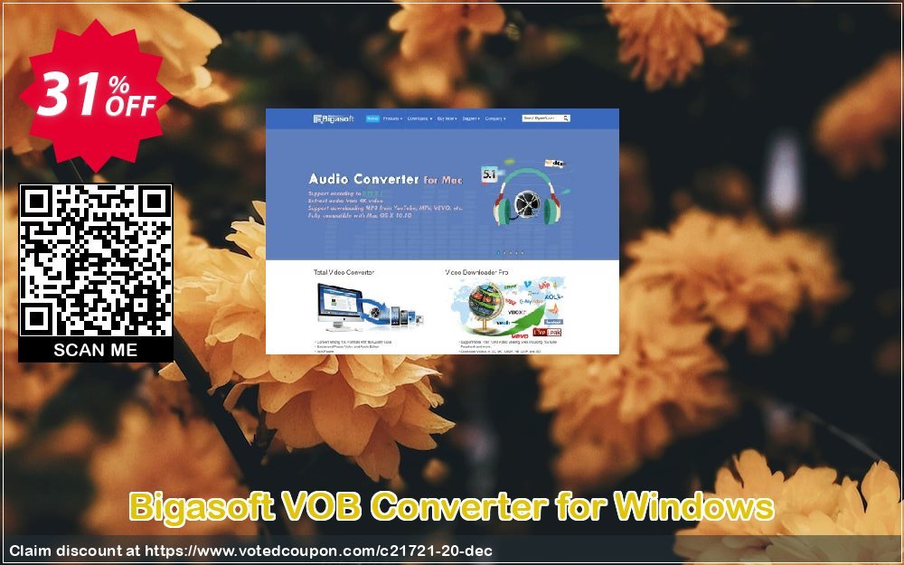 Bigasoft VOB Converter for WINDOWS Coupon, discount 1 year 30% OFF  coupon code. Promotion: 1 year 30% OFF Discount , Promo code