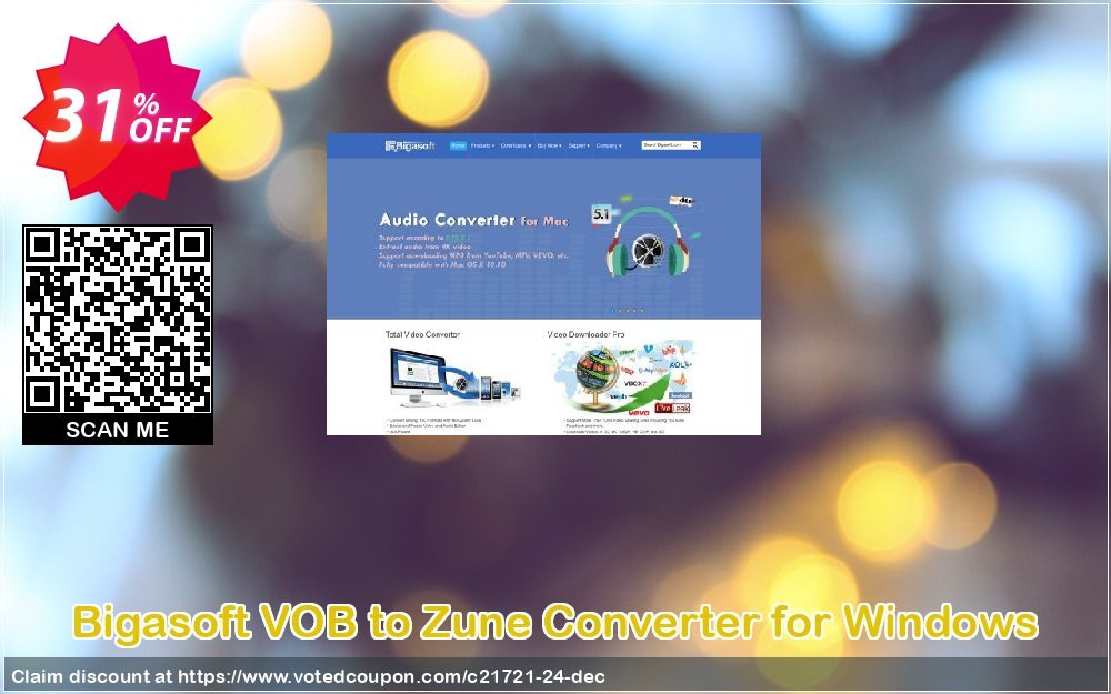 Bigasoft VOB to Zune Converter for WINDOWS Coupon, discount Bigasoft Coupon code,Discount , Promo code. Promotion: 1 year 30% OFF Discount , Promo code