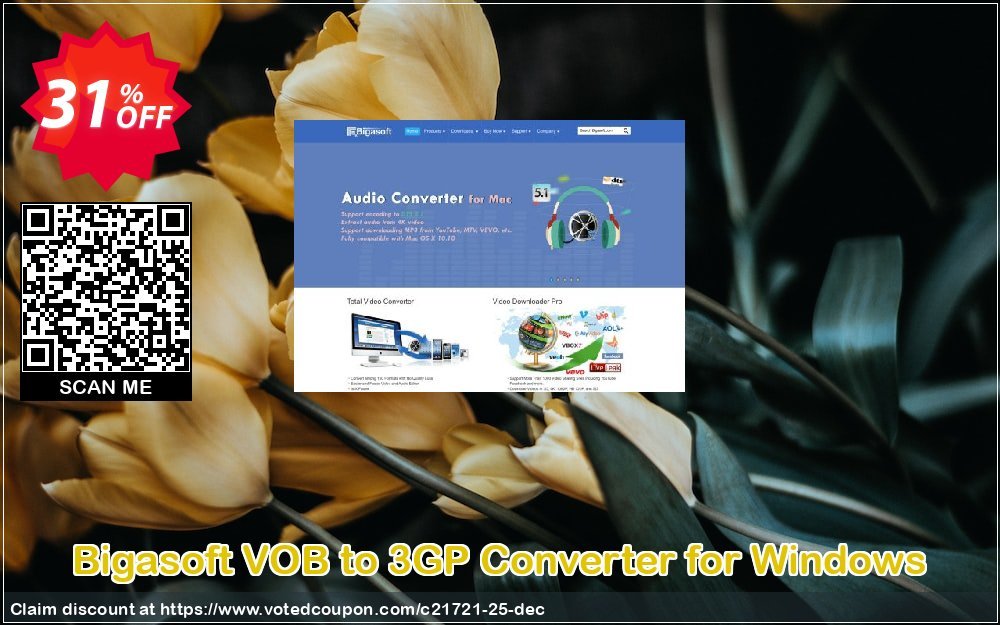 Bigasoft VOB to 3GP Converter for WINDOWS Coupon, discount Bigasoft Coupon code,Discount , Promo code. Promotion: 1 year 30% OFF Discount , Promo code