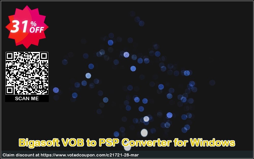 Bigasoft VOB to PSP Converter for WINDOWS Coupon, discount Bigasoft Coupon code,Discount , Promo code. Promotion: 1 year 30% OFF Discount , Promo code