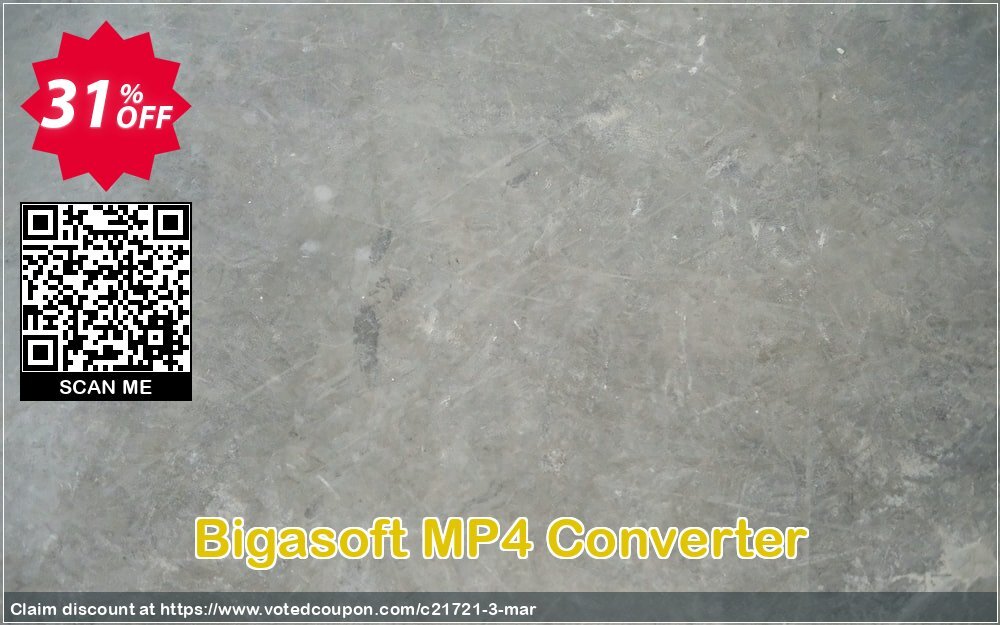 Bigasoft MP4 Converter Coupon, discount Bigasoft Coupon code,Discount , Promo code. Promotion: 1 year 30% OFF Discount , Promo code