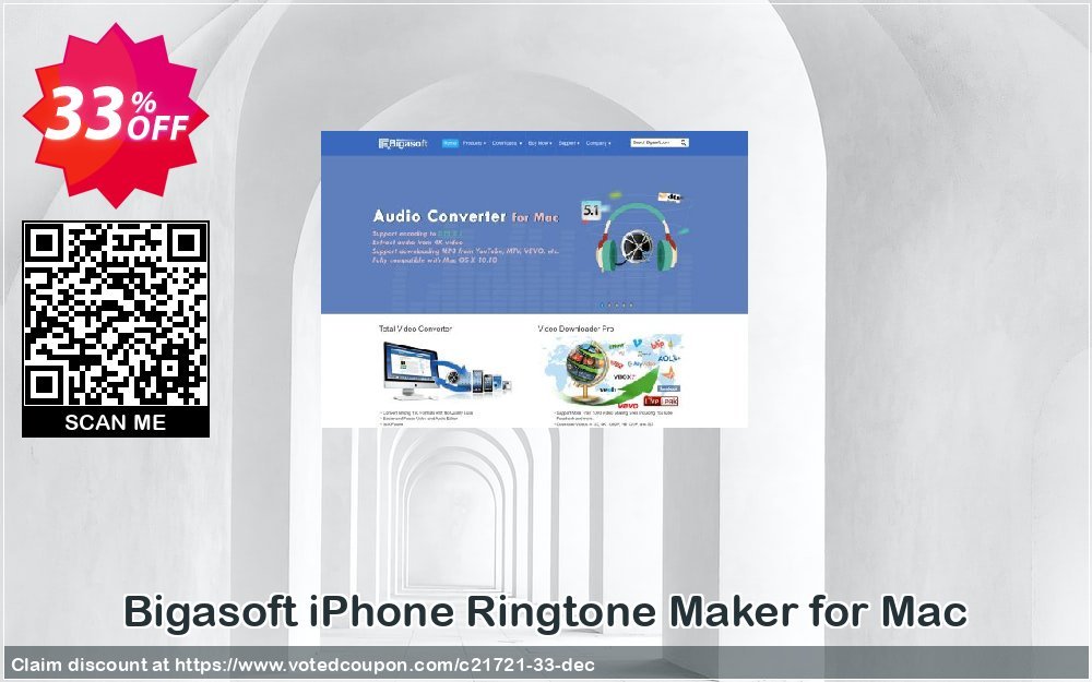 Bigasoft iPhone Ringtone Maker for MAC Coupon, discount 1 year 30% OFF discount  coupon code. Promotion: 1 year 30% OFF Discount , Promo code