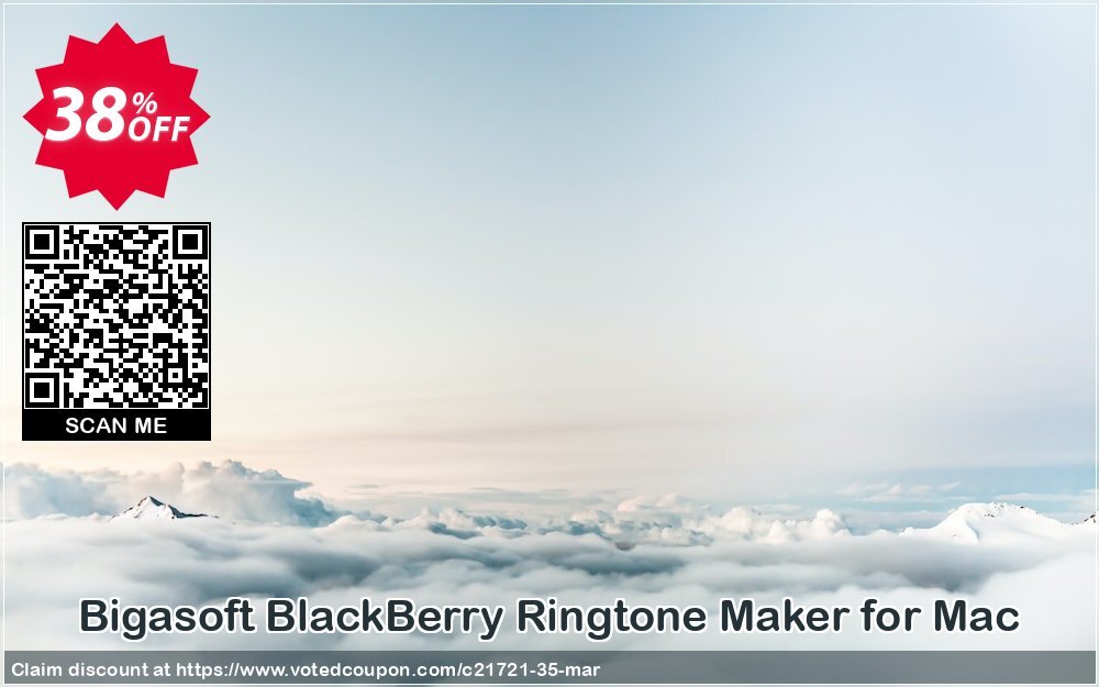 Bigasoft BlackBerry Ringtone Maker for MAC Coupon, discount Bigasoft Coupon code,Discount , Promo code. Promotion: 1 year 30% OFF Discount , Promo code