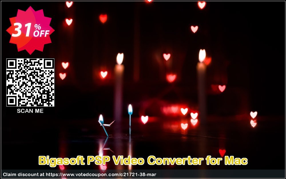 Bigasoft PSP Video Converter for MAC Coupon, discount Bigasoft Coupon code,Discount , Promo code. Promotion: 1 year 30% OFF Discount , Promo code