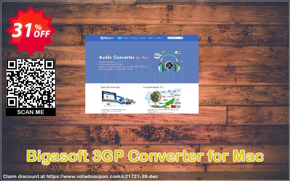 Bigasoft 3GP Converter for MAC Coupon, discount 1 year 30% OFF  Promo code. Promotion: 1 year 30% OFF Discount , Promo code