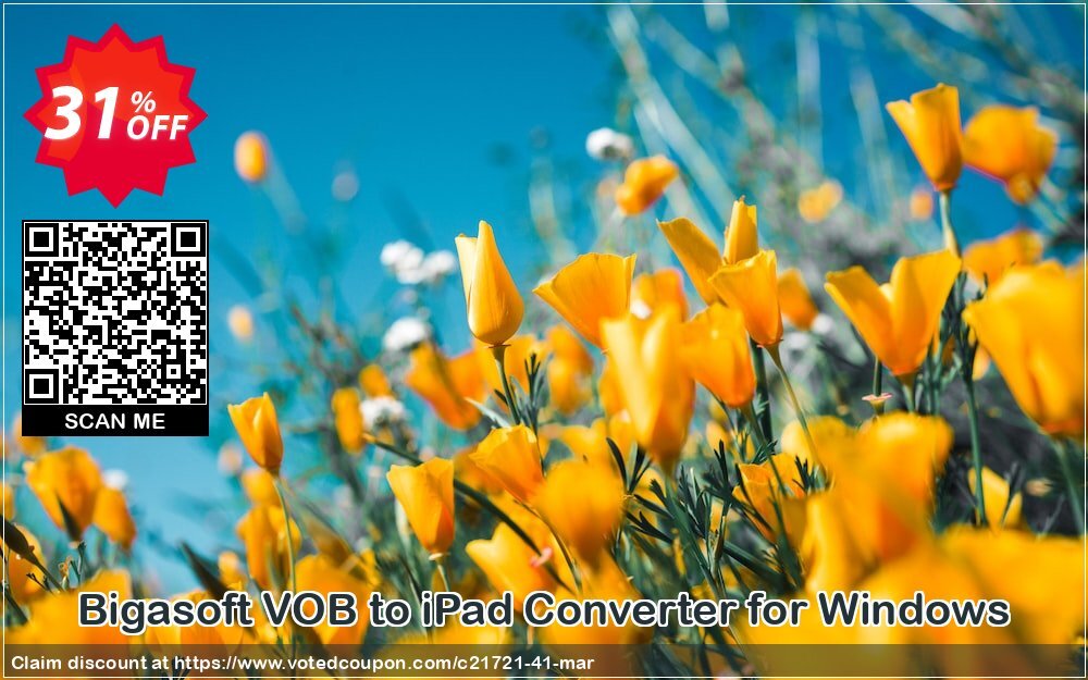 Bigasoft VOB to iPad Converter for WINDOWS Coupon, discount Bigasoft Coupon code,Discount , Promo code. Promotion: 1 year 30% OFF Discount , Promo code