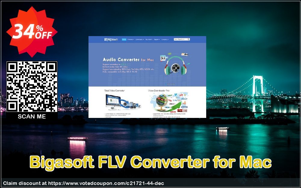 Bigasoft FLV Converter for MAC Coupon, discount 1 year 30% OFF discount  coupon. Promotion: 1 year 30% OFF Discount , Promo code