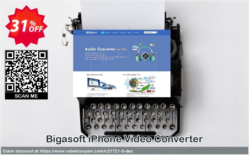 Bigasoft iPhone Video Converter Coupon Code May 2024, 31% OFF - VotedCoupon