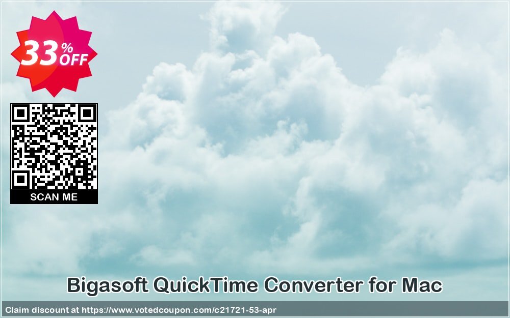 Bigasoft QuickTime Converter for MAC Coupon, discount Bigasoft Coupon code,Discount , Promo code. Promotion: 1 year 30% OFF Discount , Promo code