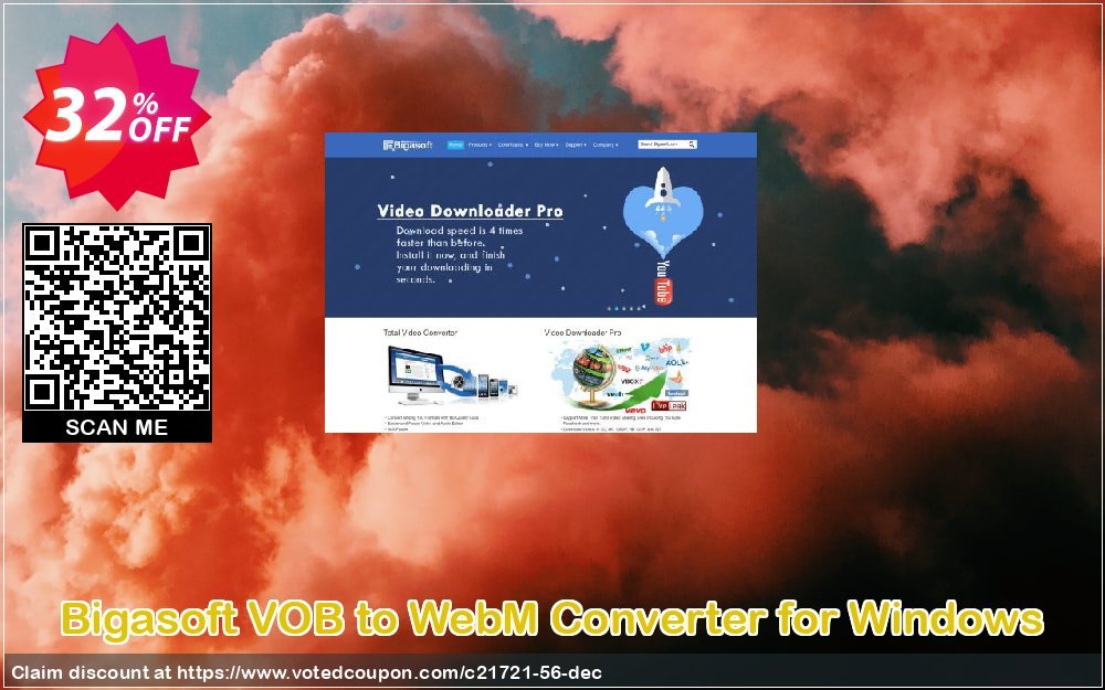 Bigasoft VOB to WebM Converter for WINDOWS Coupon Code Jun 2024, 32% OFF - VotedCoupon