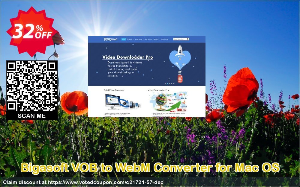Bigasoft VOB to WebM Converter for MAC OS Coupon, discount 1 year 30% Discount . Promotion: 1 year 30% OFF Discount , Promo code