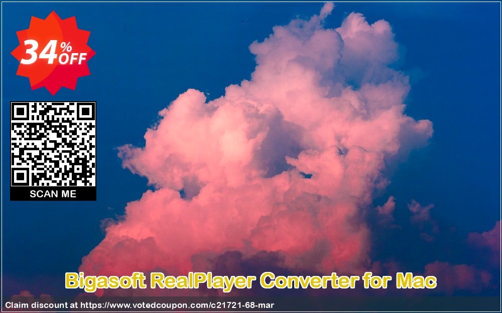 Bigasoft RealPlayer Converter for MAC Coupon, discount Bigasoft Coupon code,Discount , Promo code. Promotion: 1 year 30% OFF Discount , Promo code