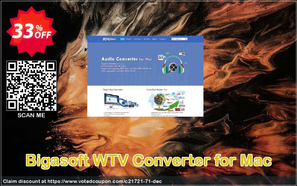 Bigasoft WTV Converter for MAC Coupon, discount Bigasoft Coupon code,Discount , Promo code. Promotion: 1 year 30% OFF Discount , Promo code