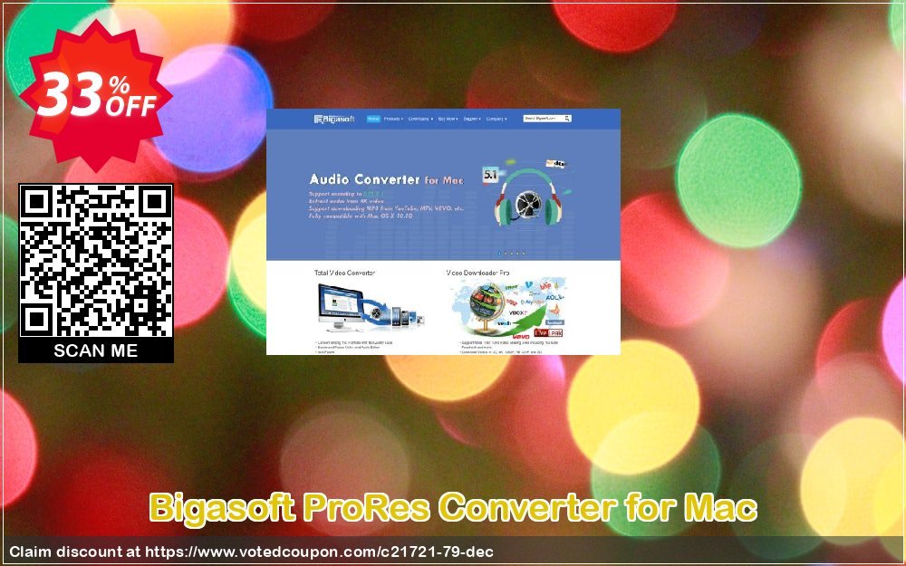 Bigasoft ProRes Converter for MAC Coupon, discount Bigasoft Coupon code,Discount , Promo code. Promotion: 1 year 30% OFF Discount , Promo code