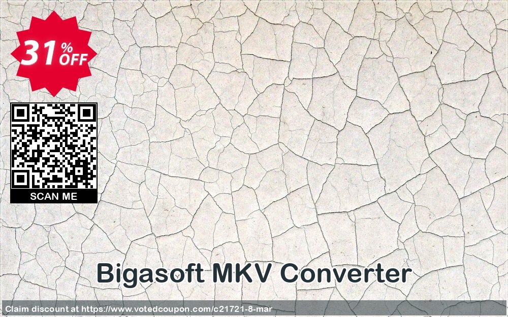 Bigasoft MKV Converter Coupon, discount Bigasoft Coupon code,Discount , Promo code. Promotion: 1 year 30% OFF Discount , Promo code