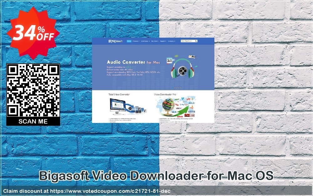 Bigasoft Video Downloader for MAC OS Coupon, discount Bigasoft Coupon code,Discount , Promo code. Promotion: 1 year 30% OFF Discount , Promo code