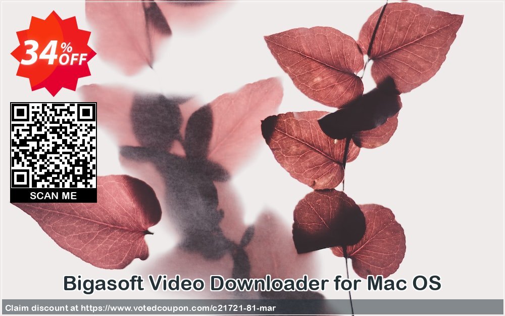 Bigasoft Video Downloader for MAC OS Coupon, discount Bigasoft Coupon code,Discount , Promo code. Promotion: 1 year 30% OFF Discount , Promo code