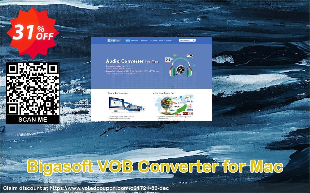 Bigasoft VOB Converter for MAC Coupon, discount Bigasoft Coupon code,Discount , Promo code. Promotion: 1 year 30% OFF Discount , Promo code