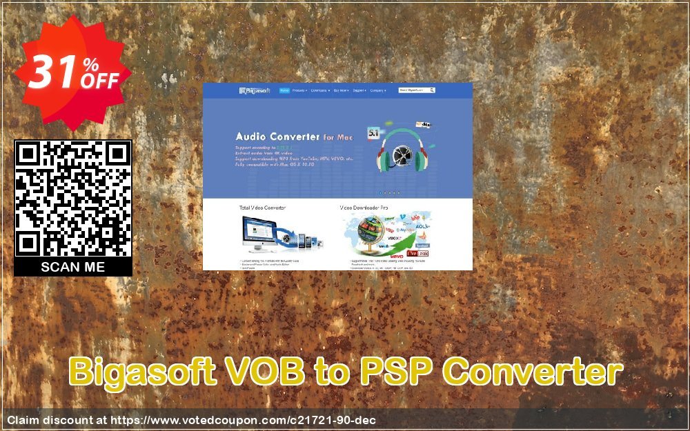 Bigasoft VOB to PSP Converter Coupon, discount Bigasoft Coupon code,Discount , Promo code. Promotion: 1 year 30% OFF Discount , Promo code