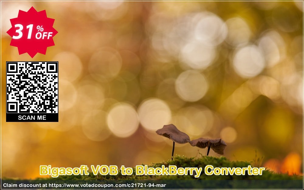 Bigasoft VOB to BlackBerry Converter Coupon, discount Bigasoft Coupon code,Discount , Promo code. Promotion: 1 year 30% OFF Discount , Promo code