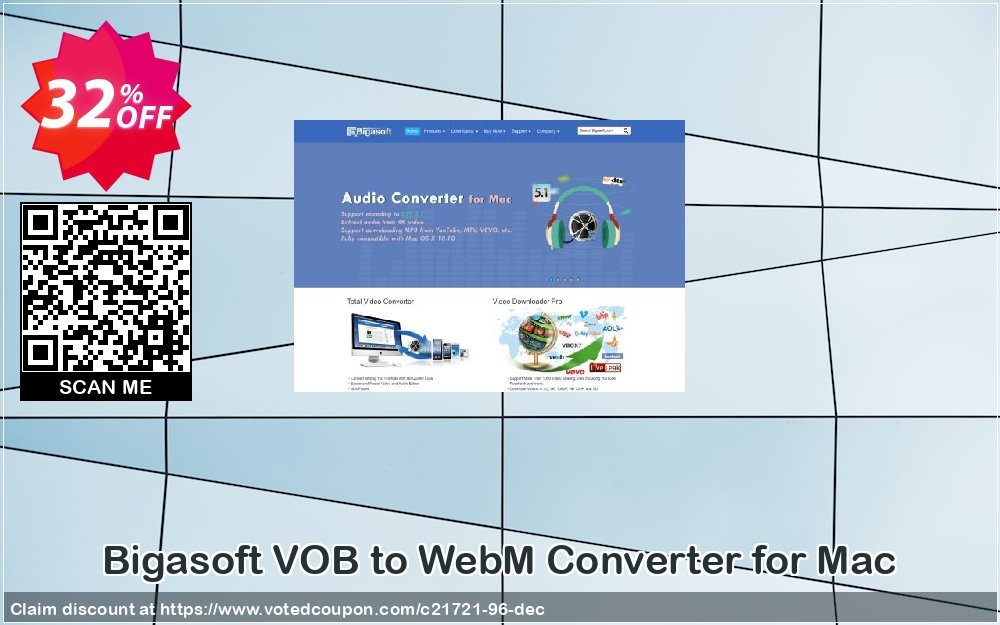 Bigasoft VOB to WebM Converter for MAC Coupon Code Apr 2024, 32% OFF - VotedCoupon