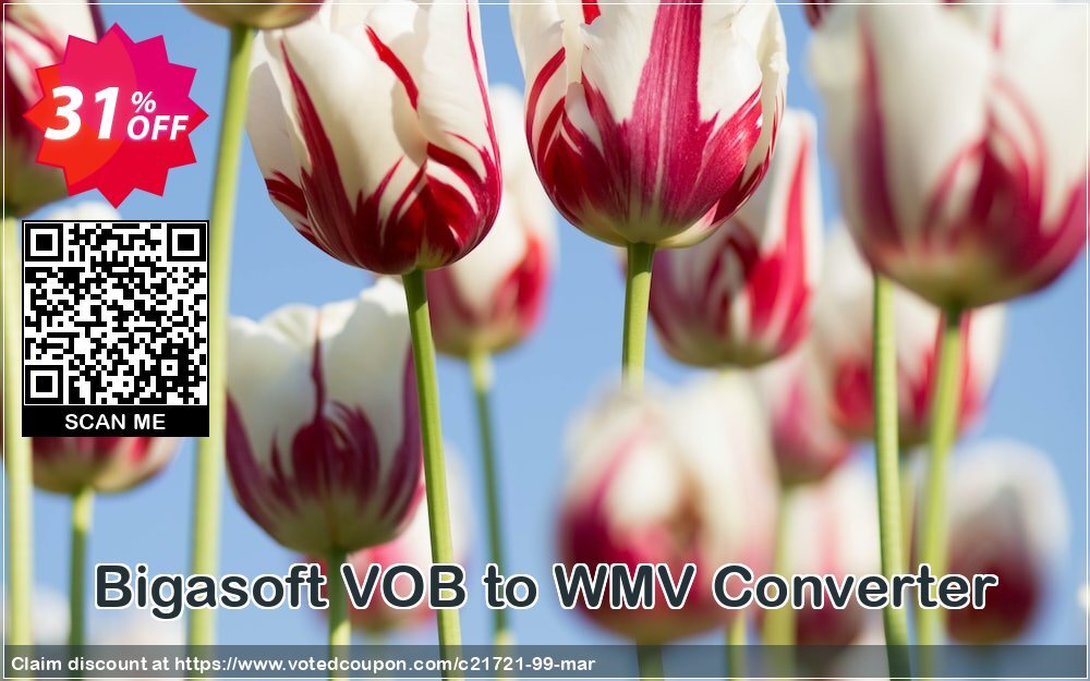 Bigasoft VOB to WMV Converter Coupon, discount Bigasoft Coupon code,Discount , Promo code. Promotion: 1 year 30% OFF Discount , Promo code