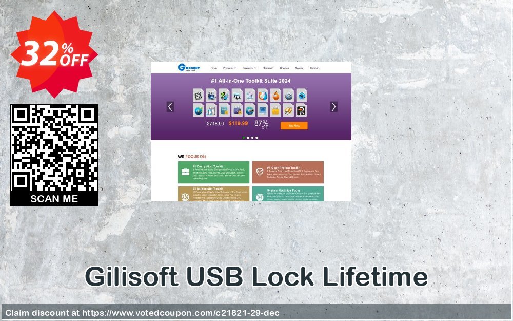 Gilisoft USB Lock Lifetime Coupon, discount Gilisoft USB Lock - 1 PC / Liftetime free update excellent discounts code 2023. Promotion: 