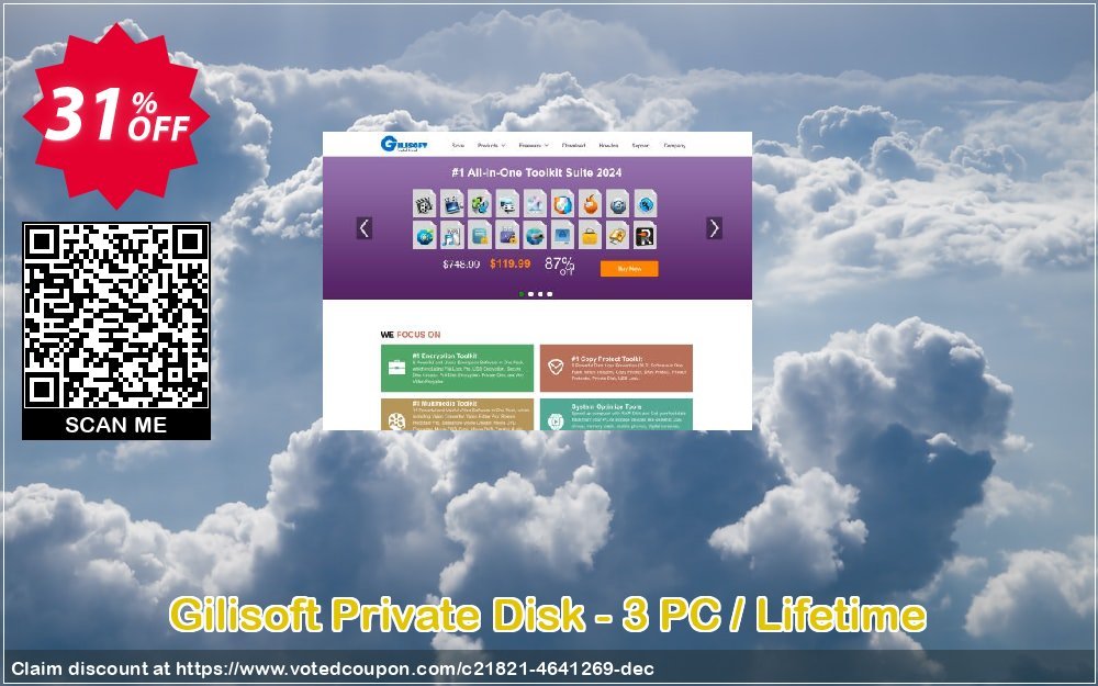 Gilisoft Private Disk - 3 PC / Lifetime Coupon, discount Gilisoft Private Disk  - 3 PC / Liftetime free update dreaded promo code 2024. Promotion: dreaded promo code of Gilisoft Private Disk  - 3 PC / Liftetime free update 2024