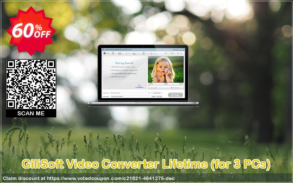 GiliSoft Video Converter Lifetime, for 3 PCs  Coupon, discount GiliSoft Video Converter (Classic +Discovery)  - 3 PC / Liftetime free update amazing discount code 2024. Promotion: amazing discount code of GiliSoft Video Converter (Classic +Discovery)  - 3 PC / Liftetime free update 2024