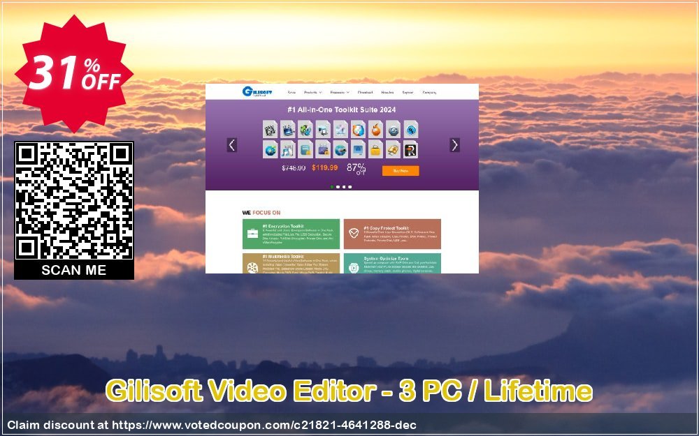 Gilisoft Video Editor - 3 PC / Lifetime Coupon Code Jun 2024, 31% OFF - VotedCoupon