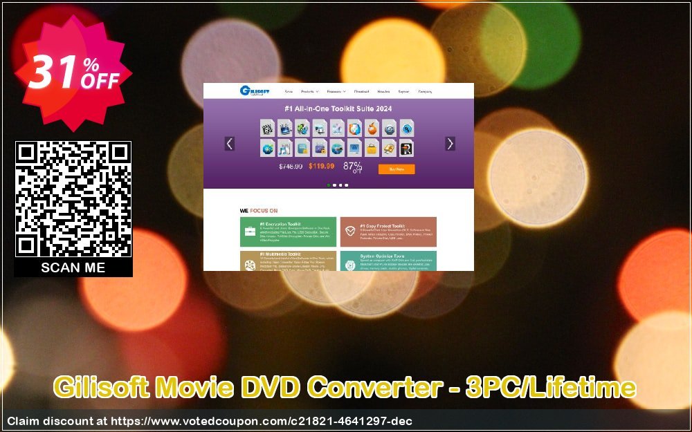Gilisoft Movie DVD Converter - 3PC/Lifetime Coupon, discount Movie DVD Converter  - 3 PC / Liftetime free update awful promo code 2024. Promotion: awful promo code of Movie DVD Converter  - 3 PC / Liftetime free update 2024