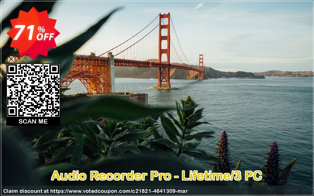 Audio Recorder Pro - Lifetime/3 PC