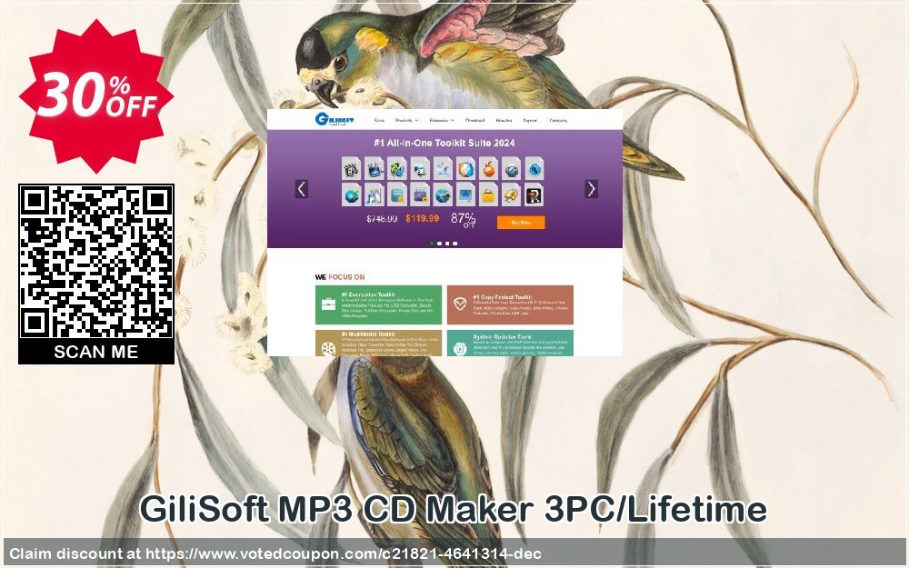GiliSoft MP3 CD Maker 3PC/Lifetime