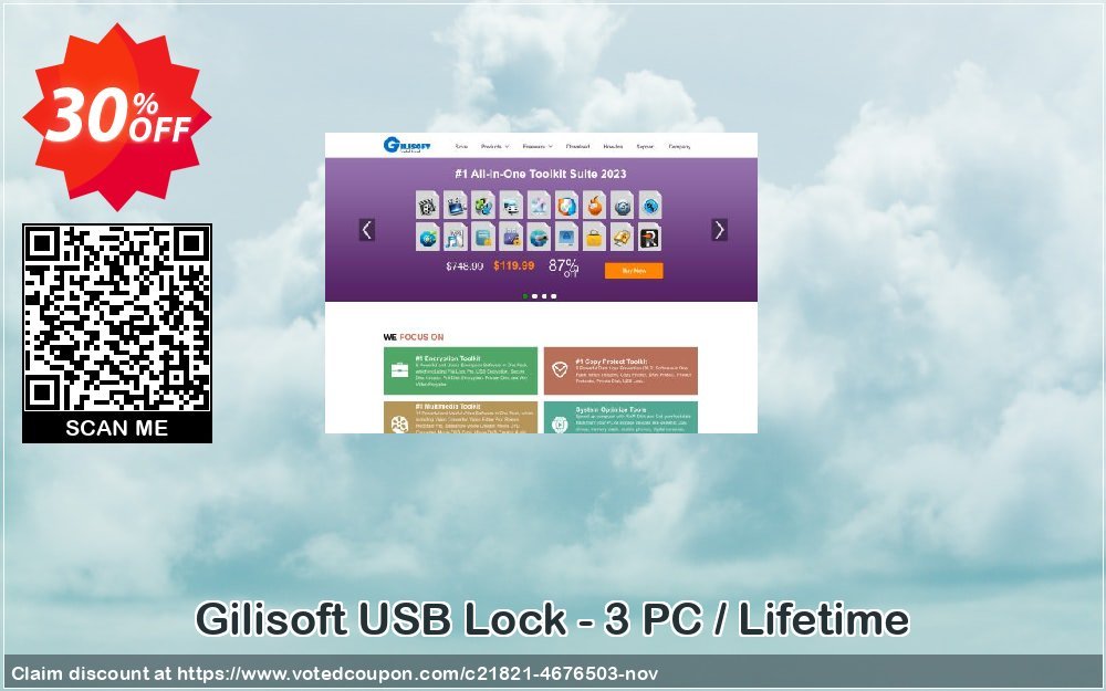 Gilisoft USB Lock - 3 PC / Lifetime Coupon, discount Gilisoft USB Lock - 3 PC / Lifetime free update formidable sales code 2023. Promotion: formidable sales code of Gilisoft USB Lock - 3 PC / Lifetime free update 2023