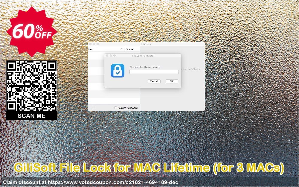 GiliSoft File Lock for MAC Lifetime, for 3 MACs  Coupon, discount GiliSoft File Lock for MAC - 3 PC / Liftetime free update impressive promo code 2024. Promotion: impressive promo code of GiliSoft File Lock for MAC - 3 PC / Liftetime free update 2024