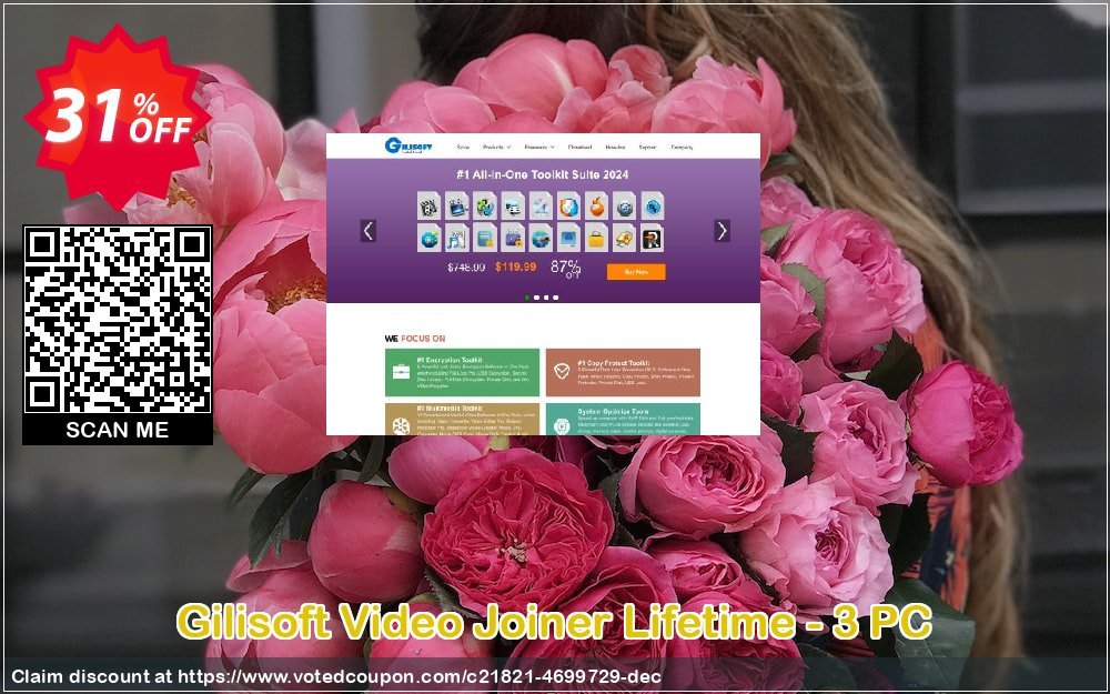 Gilisoft Video Joiner Lifetime - 3 PC Coupon, discount Gilisoft Video Joiner - 3 PC / Lifetime free update staggering sales code 2024. Promotion: staggering sales code of Gilisoft Video Joiner - 3 PC / Lifetime free update 2024