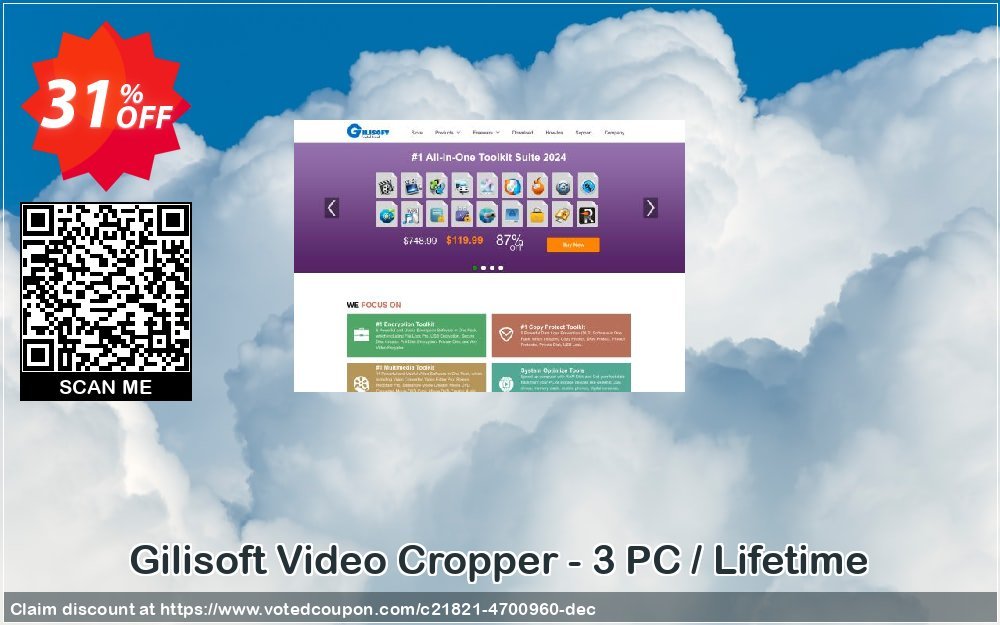 Gilisoft Video Cropper - 3 PC / Lifetime Coupon Code Apr 2024, 31% OFF - VotedCoupon