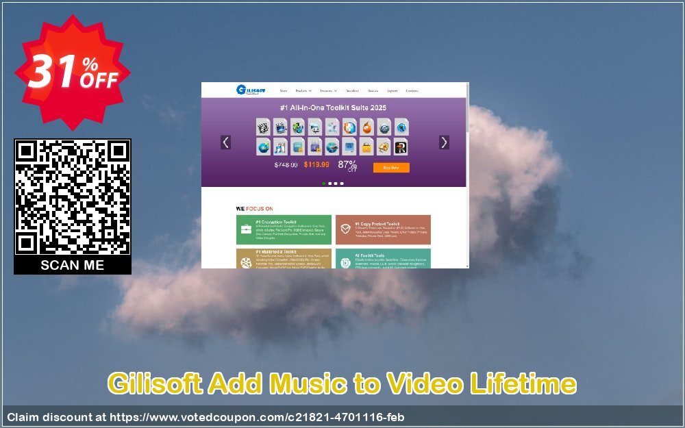 Gilisoft Add Music to Video Lifetime Coupon, discount Gilisoft Add Music to Video - 1 PC / Lifetime free update excellent deals code 2025. Promotion: excellent deals code of Gilisoft Add Music to Video - 1 PC / Lifetime free update 2024