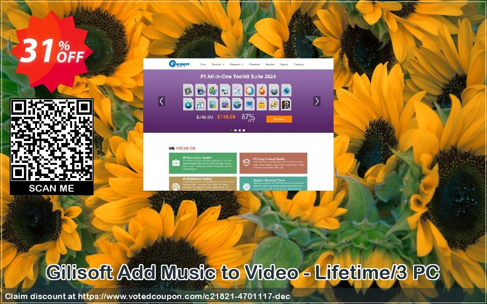 Gilisoft Add Music to Video - Lifetime/3 PC Coupon, discount Gilisoft Add Music to Video - 3 PC / Lifetime free update marvelous offer code 2024. Promotion: marvelous offer code of Gilisoft Add Music to Video - 3 PC / Lifetime free update 2024