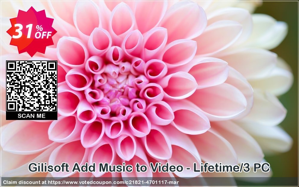 Gilisoft Add Music to Video - Lifetime/3 PC Coupon, discount Gilisoft Add Music to Video - 3 PC / Lifetime free update marvelous offer code 2024. Promotion: marvelous offer code of Gilisoft Add Music to Video - 3 PC / Lifetime free update 2024